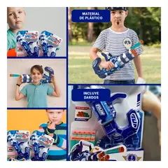 RYBIU IMPORT - Pack6 Juguete Lanza Dardos Pistola Niños Y+Regalo Agendita