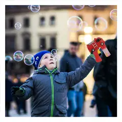 RYBIU IMPORT - Lanzador de Esferas de Jabon en Rojo Y+Ligas de Regalo