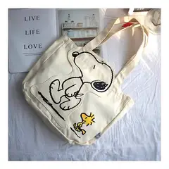 SNOOPY - Bolso Cartera Minimalista de Lona Estilo Casual y Moderno