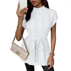 GENERICO - Chompa Mujer Dralom Lazo Incluido Doble Abertura 127G-30 Color Blanco