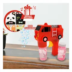 RYBIU IMPORT - Pack12 Maquina Burbujas de Bombero Rojo Y+Regalo Agendita