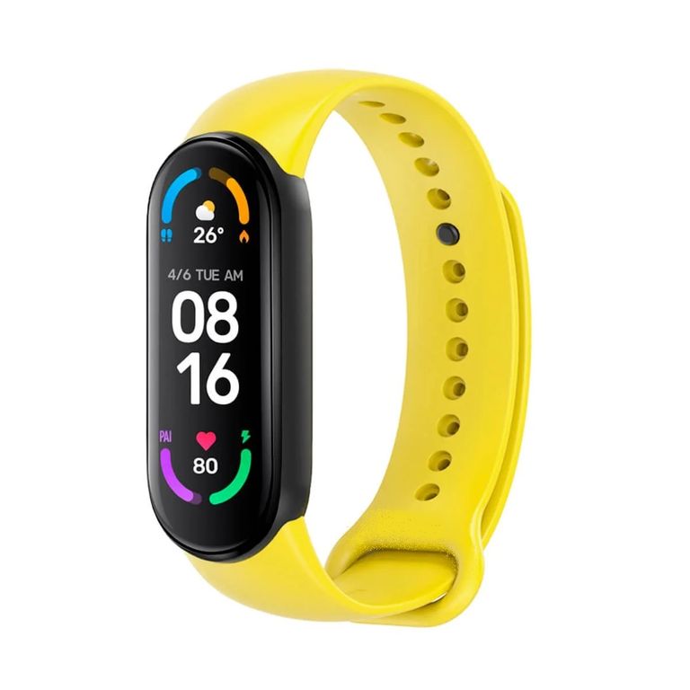 CORREA DE SILICON PARA XIAOMI MI BAND 10 AMARILLO