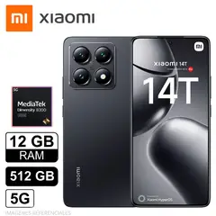 XIAOMI - Celular 14T RAM 12 GB SSD 512 GB 5G AMOLED IP68 Negro Titan