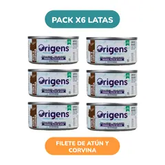 ORIGENS - Pack x6 Cat filete de Atún y Corvina 85 gr