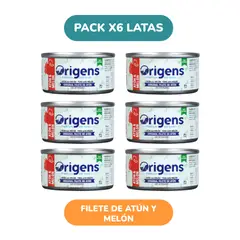 ORIGENS - Pack x6 Cat filete de Atún y Melon 85 gr