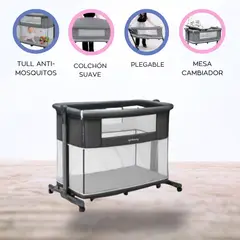 POWER KIDS - Cuna Colecho «PISOLINO» Black