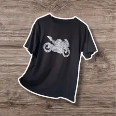 GENERICO - Polo Motociclista Camiseta Algodon Peruano Hermoso Regalo Negro