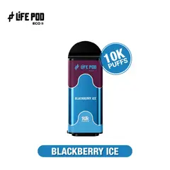 VAPE STATION - Repuesto Vape Life Pod Eco II 10000 Puffs - Sabor Blackberry Ice