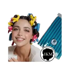 GENERICO - Flexi Rods Ruleros Flexibles para rizos en cabello natural y extensiones en TURQUESA