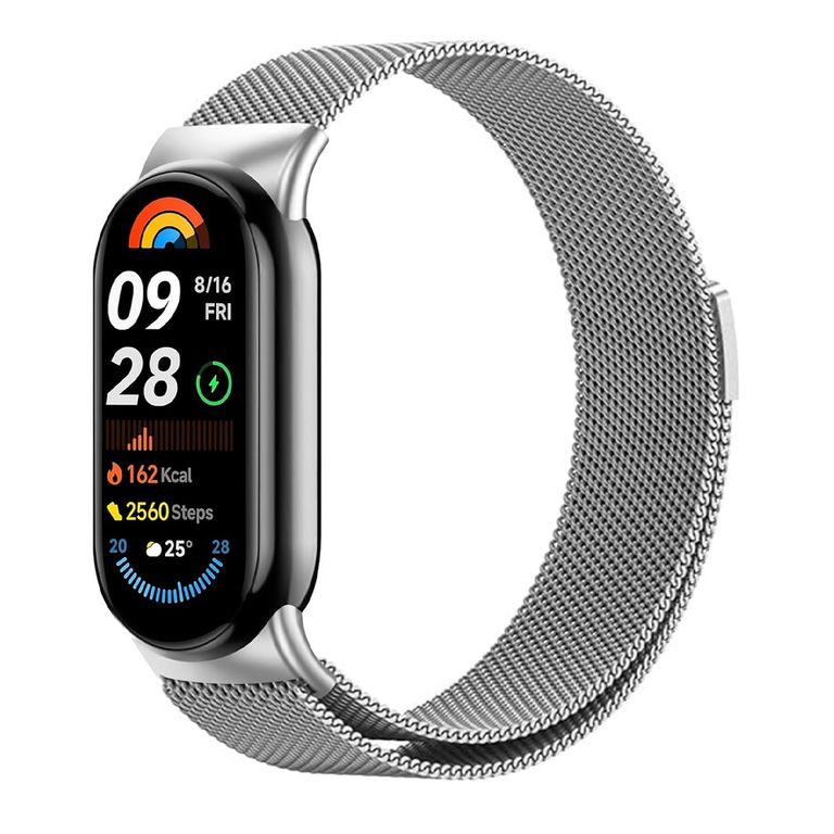 Correa Milanesa para Xiaomi Mi Band 10 - Plata