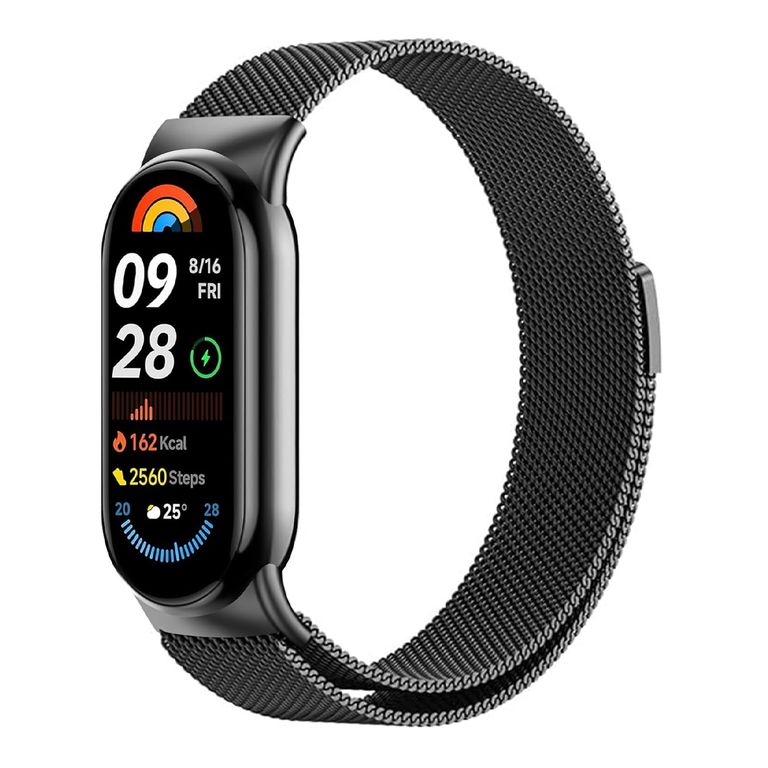 Correa Milanesa para Xiaomi Mi Band 10 - Negro