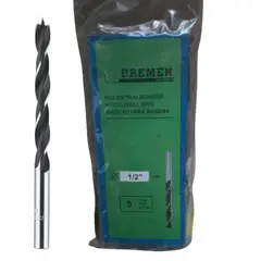 BREMEN - Pack x 5 : Broca para Madera 1/2"  - Gris