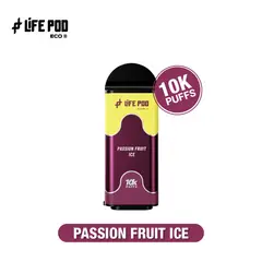 VAPE STATION - Repuesto Vape Life Pod Eco II 10000 Puffs - Sabor Passion Fruit ICE