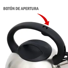 GENERICO - Tetera Silbadora Familiar 3L de Acero Resistente