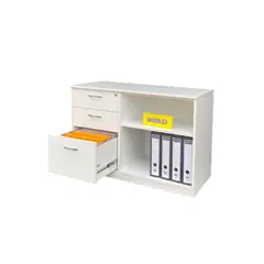 TEMEL - Credenza para oficina EFES - Cajón para carpetas colgantes - Blanco