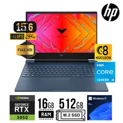 HP - LAPTOP VICTUS GAMING 15-FA0022LA CORE i5 12TH RAM 16GB SSD 512GB RTX 3050 4GB 15.6" FHD WIN 11