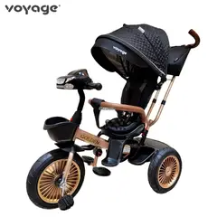 VOYAGE - Triciclo 360° Giratorio Musical Bluetooth -GOLDEN II- Negro