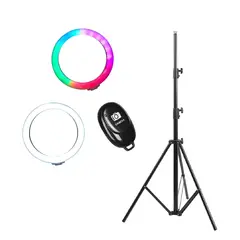 GENERICO - Trípode Parante Altura Regulable + Aro de Luz y Disparador Bluetooth