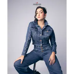 JHAN HIDS - Casaca Cropped Denim Galatea