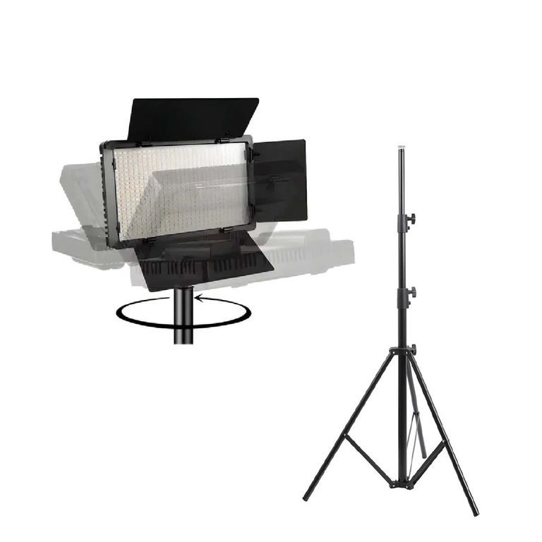 Luz Led Tipo Panel Para Fotografía Con Viseras U600 + Trípode 2.10 m