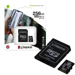 KINGSTON - MEMORIA MICROSD 256GB + ADAPTADOR SD
