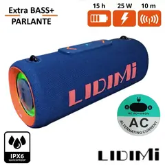 LIDIMI - Parlante Portátil LD-S031AC 25 W BT USB TWS AC Color Aleatorio