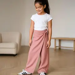 GENERICO - Pantalón Palazo Niña Lazo - Palo Rosa - Angela Kids