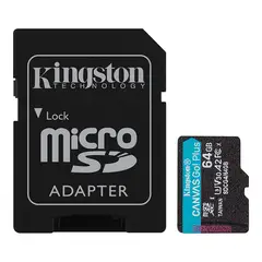 KINGSTON - Memoria Flash microSD Canvas Go Plus 64GB