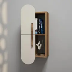 R&R MUEBLES - Estante Flotante Shigeru Crema y Marrón