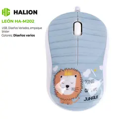 HALION - Mouse Alambrico LEÓN HA-M202 USB DPI 1000