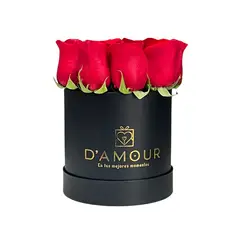 D'AMOUR - Box 12 rosas rojas