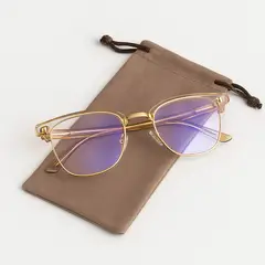 GENERICO - Lentes Premium Dorado Unisex Modelo Clásico Con Filtro Azul