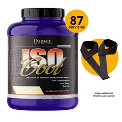 ULTIMATE NUTRITION - ISO COOL 5LB VAINILLA + STRAPS - PROTEÍNA ISOLATADA