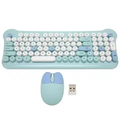 SEISA - KIT TECLADO Y MOUSE INALÁMBRICO DN-C700 RETRO