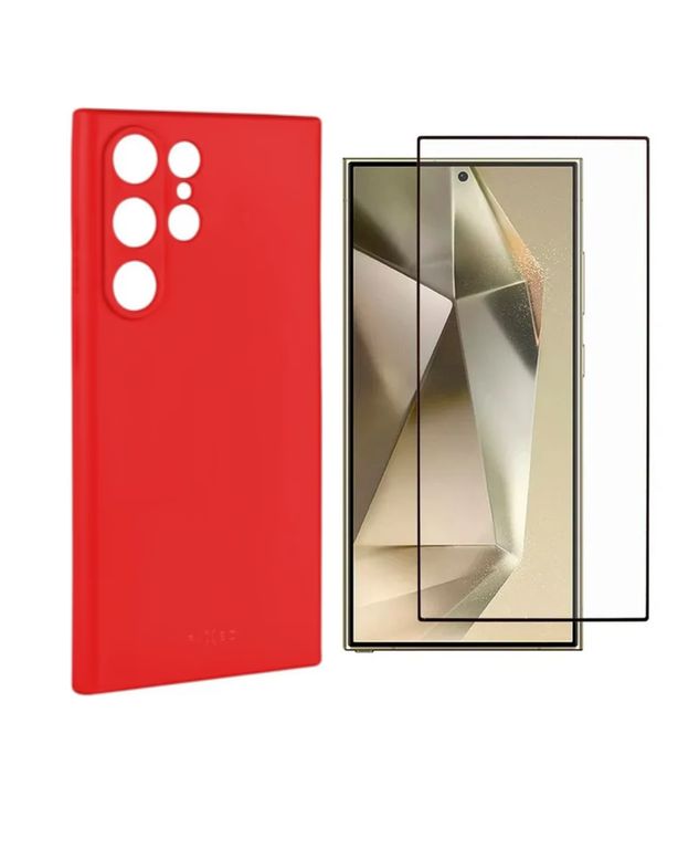 SILICONA PARA SAMSUNG S25 ULTRA+MICA DE VIDRIO COMPLETO QUE LEE HUELLA