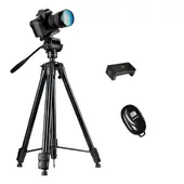 WEIFENG - Trípode Profesional WT-3970 175cm + Adaptador Celular + Disparador Bluetooth