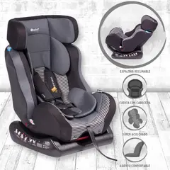 EBABY - Silla para Auto Reclinable FIREZA GRAY
