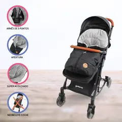 INFANTI - Saco Cojin para Coche Acolchado para Bebés »DARK» Gray