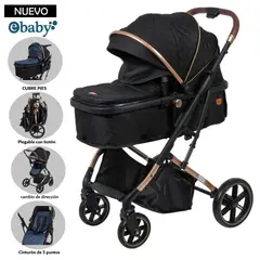 EBABY - Coche Cuna Moisés SATURNO EB126-1 Negro