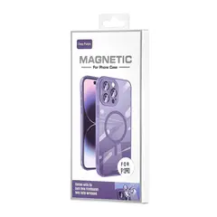 GENERICO - Funda para iPhone 12 Pro Magsafe Transparente Morado