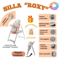 EBABY - SILLA DE COMER ROXY PLEGABLE EXTRA ACOLCHADO - MELON