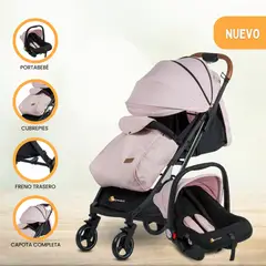 EBABY - Coche Maleta con Portabebes «HAPPY TRAVEL» Pink