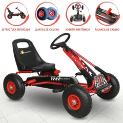 GENERICO - Carro a Pedal GO KART »FULL» RED