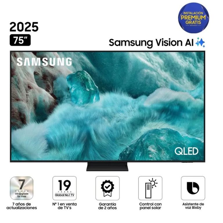 TELEVISOR QLED 75" UHD 4K Vision AI Smart TV QN75Q7F5AGXPE (2025)