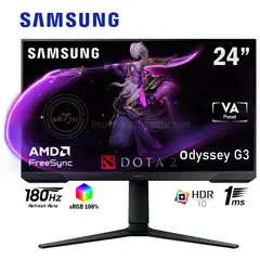 SAMSUNG - MONITOR LS24DG300ELXPE Odyssey G3 24 VA FHD 180Hz 1ms FreeSync