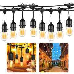 SEISA - Luces Guirnalda Foco Vintage Con Corriente 220V 10M 20 Focos