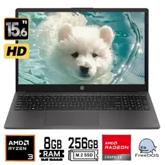 HP - Laptop 255 G10 AMD Ryzen 3 7320U Ram 8Gb SSD 256Gb 15.6"HD FreeDos
