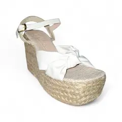 GENERICO - Sandalia Mujer Yomar Err. Precio Yute Retro Plataforma 12 Blanco