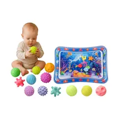 GENERICO - Alfombra Rect Sensorial de Agua con Pelotas Coloridas 6pzs