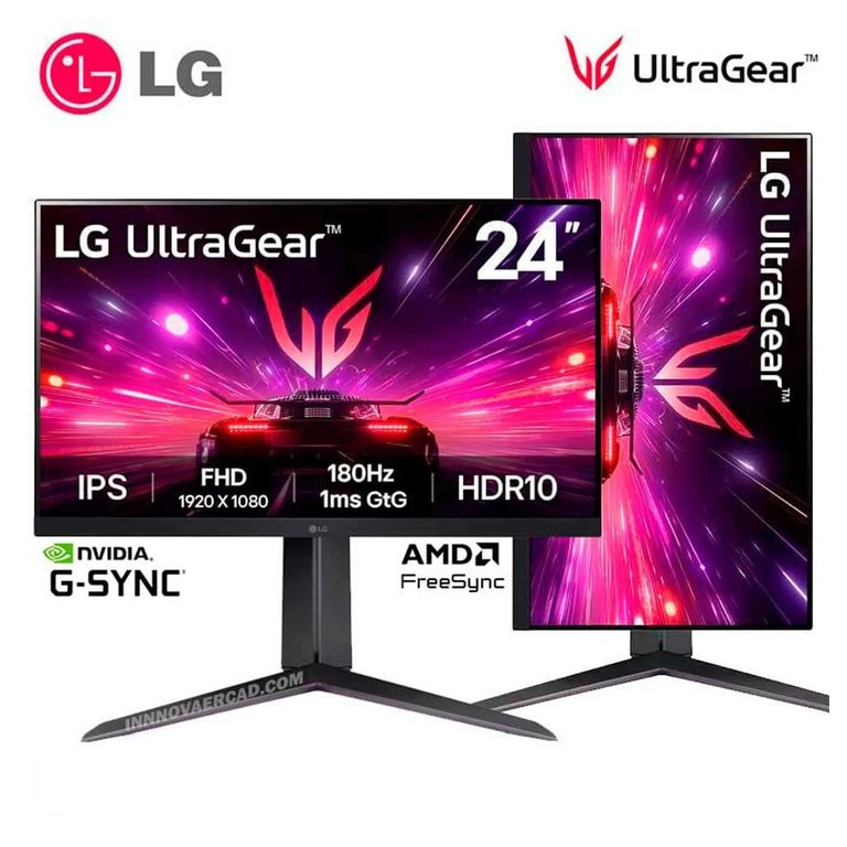 Monitor Gamer 24GS65F-B 238 FHD IPS 180Hz 1ms HDR10 G-SYNC